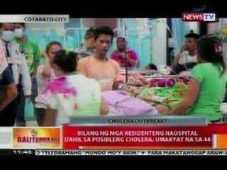 BT: Mga residenteng naospital dahil sa posibleng cholera sa Cotabato, umakyat nas a 44