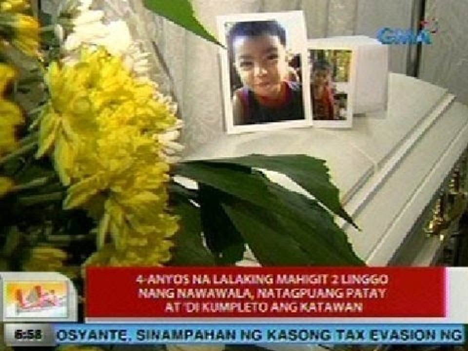 UB: Batang halos 2 linggo nang nawawala sa Pililla, Rizal, natagpuang patay