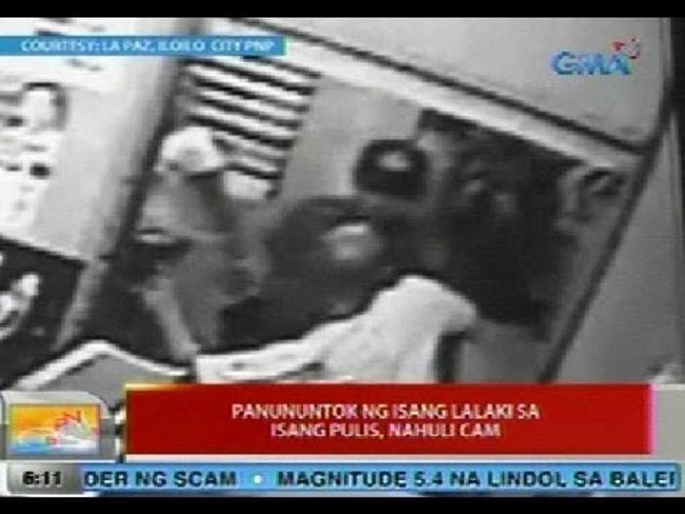 UB: Panununtok ng isang lalaki sa isang pulis sa Iloilo City, nahuli cam