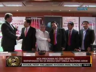 24 Oras: Mga programa ng GMA News TV, mapapanood na sa Middle East simula ngayong araw