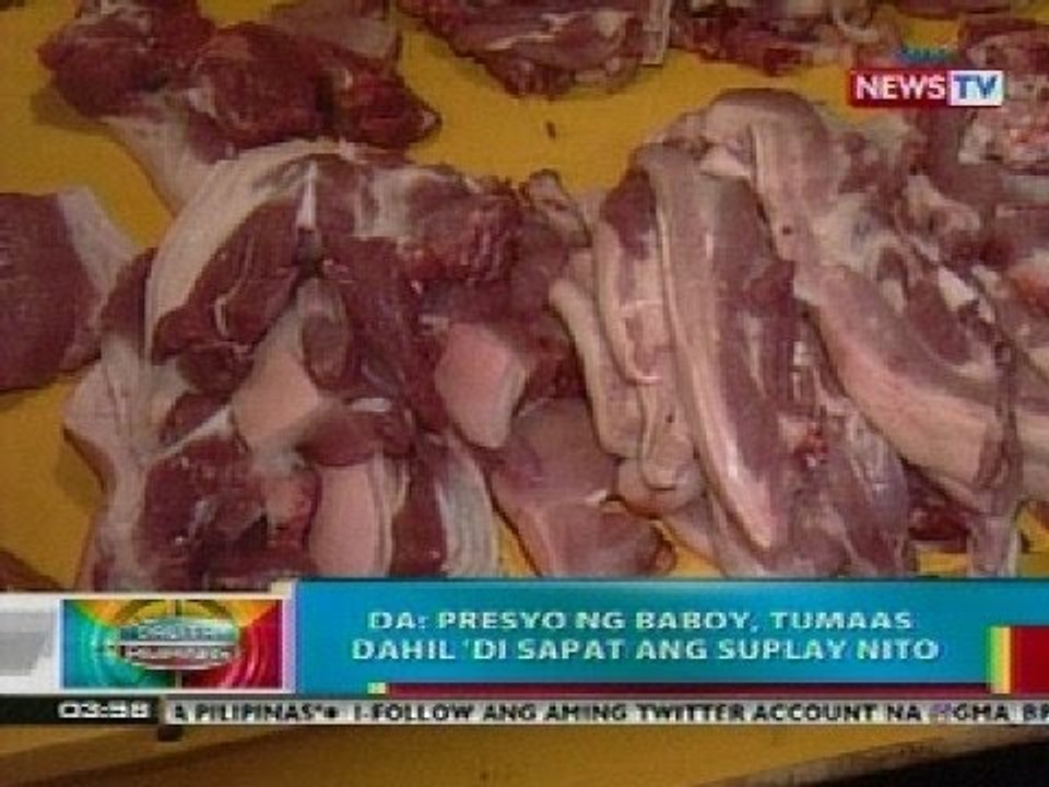BP: DA: Presyo ng baboy, tumaas dahil 'di sapat ang suplay nito