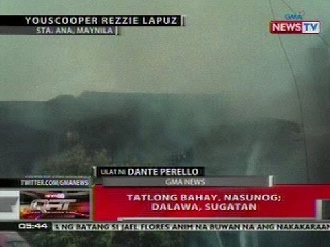 QRT: 3 bahay sa Sta. Ana, Maynila, nasunog