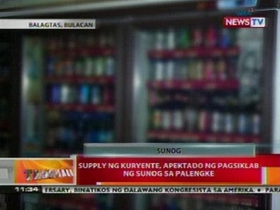 BT: Supply ng kuryente sa Balagtas, Bulacan, apektado ng pagsiklab ng sunog sa palengke