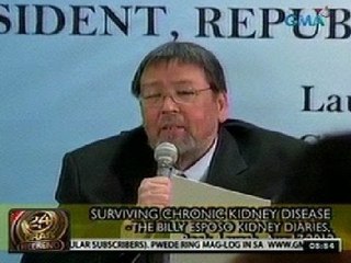 24 Oras: Beteranong mamamahayag na si   William 'Billy' Esposo, pumanaw dahil   sa sakit sa bato