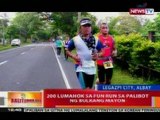 BT: 200 lumahok sa fun run sa palibot ng bulkang Mayon sa Albay