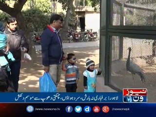 People of Lahore enjoy weather at Zoo