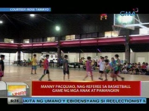 UB: Manny Pacquiao, nag-referee sa basketball game ng mga anak at pamangkin