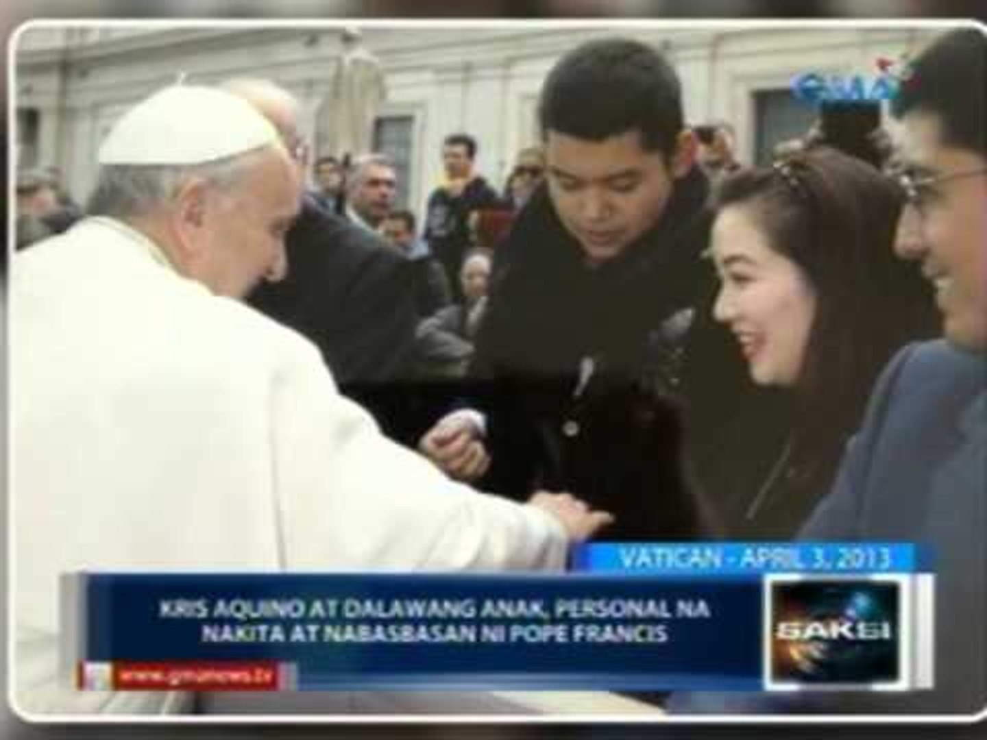 Saksi: Kris Aquino at dalawang anak, personal na nakita si Pope Francis