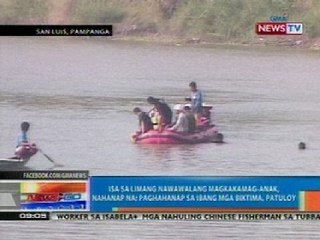 NTG: Isa sa limang nawawalang magkakamag-anak, nahanap na; paghahanap sa ibang mga biktima, patuloy