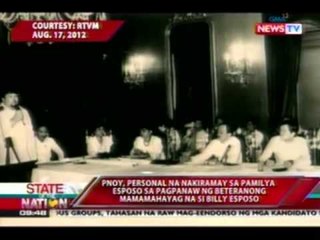PNoy, personal na nakiramay sa pamilya Esposo sa pagpanaw ng batikang mamamahayag na si Billy Esposo