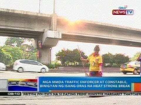 NTG: Mga MMDA traffic enforcer at constable, binigyan ng isang oras na heat stroke break