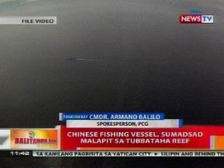 BT: Chinese fishing vessel, sumadsad malapit sa Tubbataha Reef