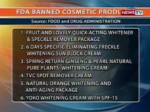 BT: 6 na produktong pampaputi, ipinagbawal ng FDA dahil sa mataas na lebel ng mercury