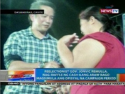 Gov. Jonvic Remulla, nag-raffle ng cash ilang araw bago mag simula ang opisyal na campaign period