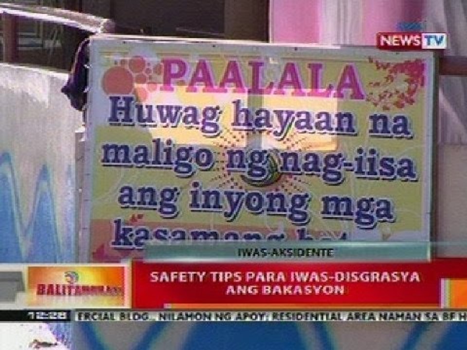 BT: Safety tips para iwas-disgrasya ang bakasyon