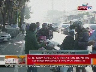 BT: LTO, may special operation vs mga pasaway na motorista