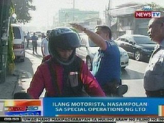 NTG: Ilang motorista, nasampolan sa special operations ng LTO sa Pasig