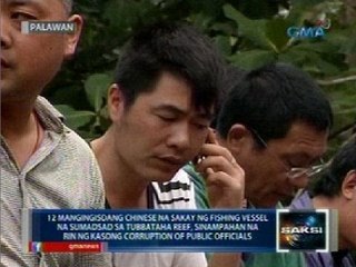 12 Chinese fishermen sa sumadsad na fishing vessel sa Tubbataha Reef, kinasuhan na