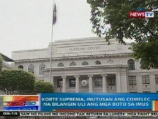 Descargar video: NTG: SC, inutusan ang Comelec na bilangin uli ang mga boto sa Imus, Cavite