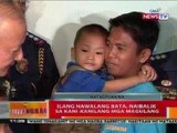BT: Ilang nawalang bata, naibalik sa kani-kanilang mga magulang