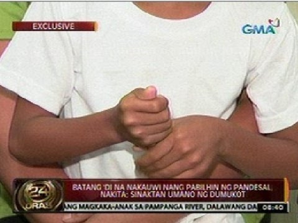 24 Oras:  Batang 'di na nakauwi nang pabilhin ng pandesal, nakita; sinaktan umano ng dumukot