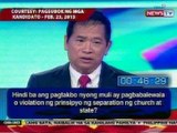 Pag-endorso ng kandidato, karapatan daw ng mga religious group ayon sa isang political analyst