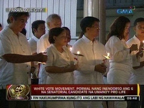 White Vote Movement, pormal nang inendorso ang 6 na senatorial candidate na umano'y pro-life