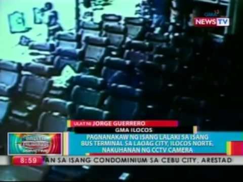 Pagnanakaw ng isang lalaki sa isang bus terminal sa Laoag City, nakuhanan ng CCTV Camera