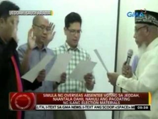 24 Oras: Simula ng overseas absentee voting sa Jeddah, naantala