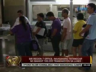 24 Oras: Mga opisina ng BIR, bukas ngayong Sabado para sa pagsusumite ng ITR