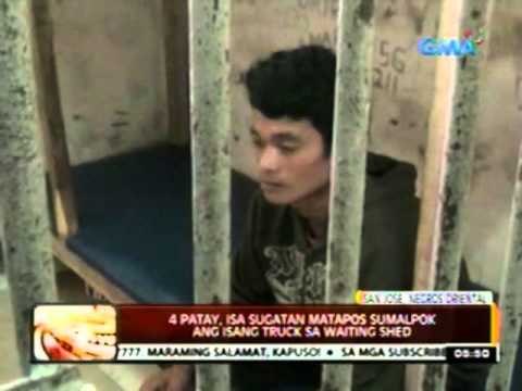 24 Oras: 4 patay, isa sugatan matapos sumalpok ang isang truck sa waiting shed