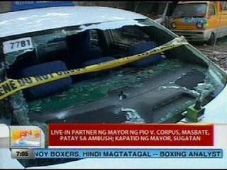 Live-in partner ng mayor ng Pio V. Corpus, Masbate, patay sa ambush; kapatid ng mayor, sugatan