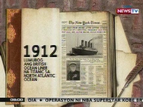 KB: Panghimagas: 1912: Lumubog ang British Ocean Liner na Titanic sa North Atlantic Ocean