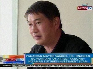 NTG: Pagadian Mayor Samuel Co, hinainan ng warrant of arrest kaugnay ng Aman Futures Scam