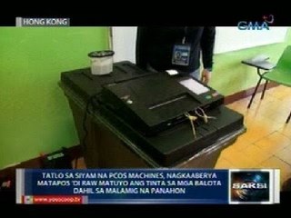 3 PCOS machine sa Hong Kong, nagkaaberya dahil sa tintang 'di raw natuyo sa mga balota