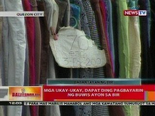 BT: Mga ukay-ukay, dapat ding pagbayarin ng buwis ayon sa BIR