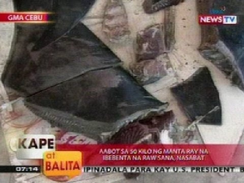 KB: Aabot sa 50 kilo ng Manta Ray na ibebenta na raw sana, nasabat sa Cebu