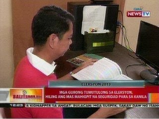 BT: Mga gurong tumutulong sa eleksyon, hiling ang mas mahigpit na seguridad para sa kanila