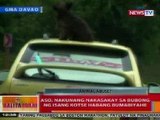 BT: Aso, nakunang nakasakay sa bubong ng isang kotse sa Davao Del Norte habang bumabiyahe