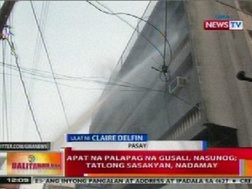 BT: 4 na palapag na gusali sa Pasay, nasunog