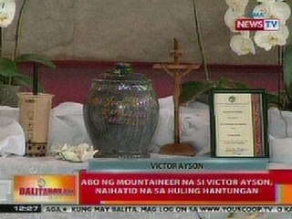 BT: Abo ng mountaineer na si Victor Ayson, naihatid na sa huling hantungan