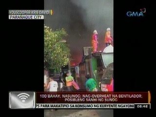 24 Oras: 100 bahay, nasunog sa Parañaque; Nag-overheat na bentilador, posibleng sanhi ng sunog