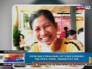 NTG: OFW na pinagmalupitan umano ng mga amo sa Abu Dhabi, UAE, namatay na