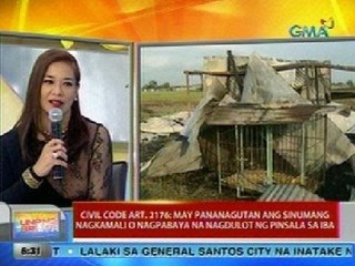 UB: Civil Code Art. 2176: May pananagutan ang sinumang nagkamali na nagdulot ng pinsala sa iba