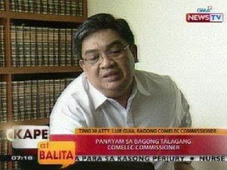 KB: Panayam sa bagong talagang Comelec commissioner na si Atty. Luie Guia
