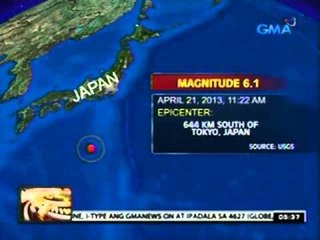 24 Oras: Tokyo, Japan, niyanig ng magnitude   6.6 na lindol