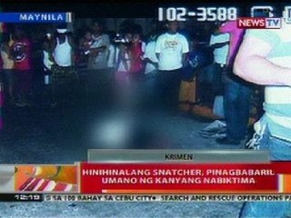 BT: Hinihinalang snatcher sa Maynila, pinagbabaril ng nabiktima