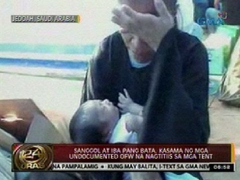 24 Oras: Sanggol at iba pang bata, kasama ng mga undocumented OFW na nagtitiis sa mga tent sa Jeddah