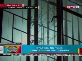 BP: Istasyon ng pulis sa Mabini, Compostela Valley, pinasabugan ng granada