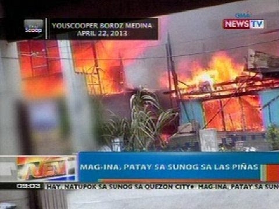 NTG: Mag-ina, patay sa sunog sa Las Piñas